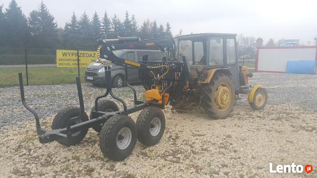 Przyczepa Leśna do drewna Country 3t Żuraw Dźwig 4.3 CHWYTAK