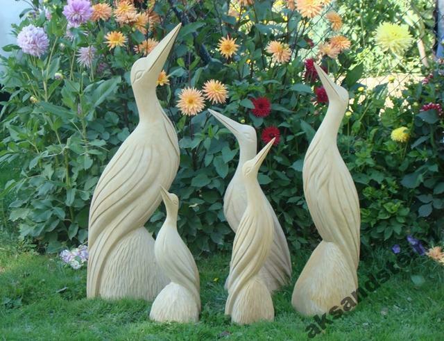 Zurawie z piaskowca , kamień naturalny, ręczna praca