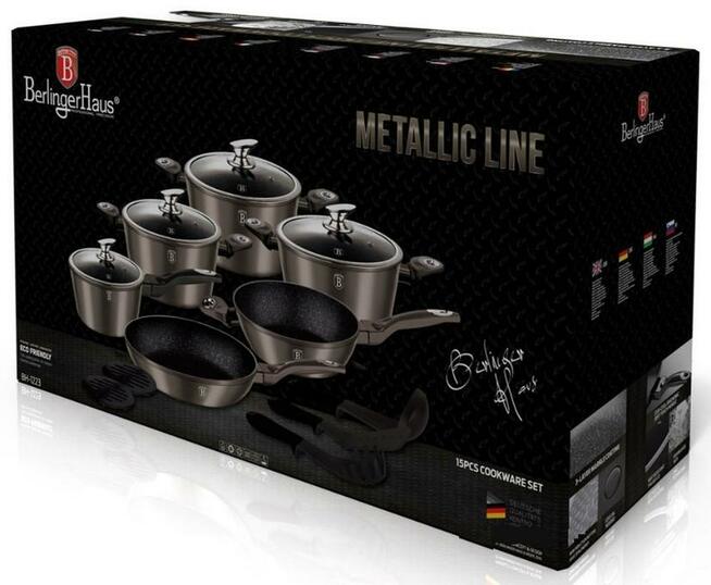BERLINGER HAUS - Zestaw Garnków Garnki Komplet Indukcja 1223
