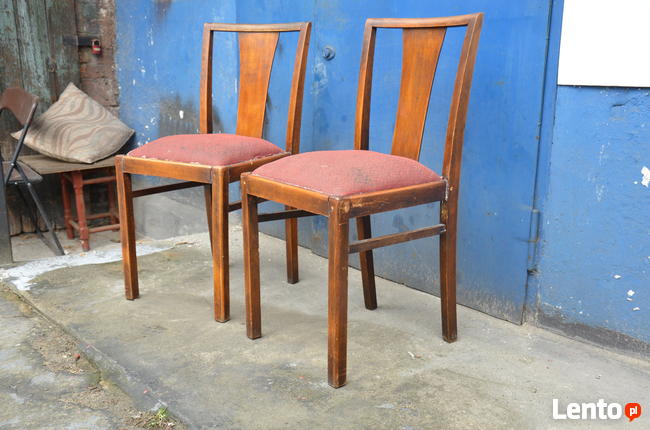 2 Krzesła na sprężynach, Oryginalne Krzesło PRL, Meble PRL