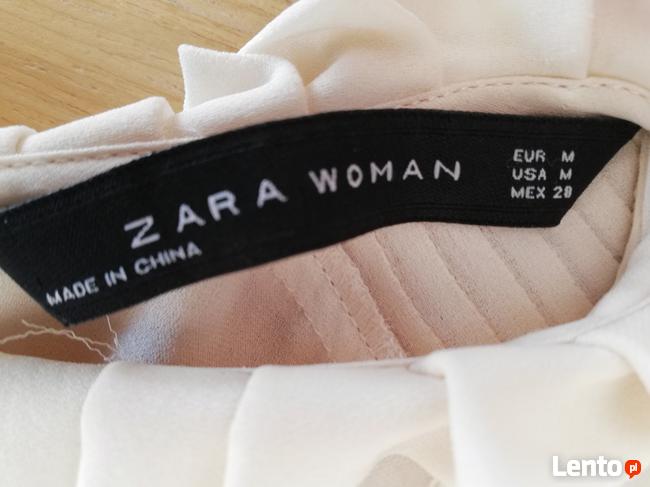 ZARA bluzka z jedwabiu kolor ecri rozmiar M