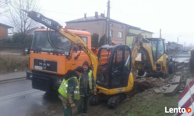 Usługi wynajem koparka kołowa prace ziemne niwelacje wykopy