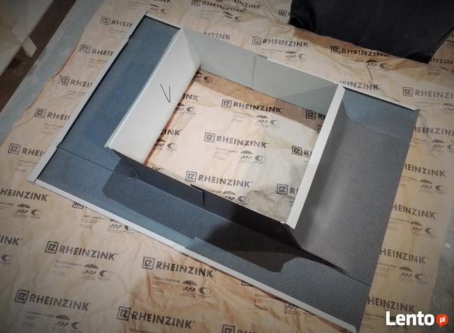 Obróbka blacharska komina na wymiar, opierzenie komina