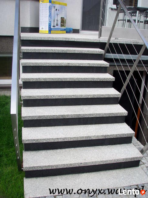 Schody granitowe zewnętrzne,schody