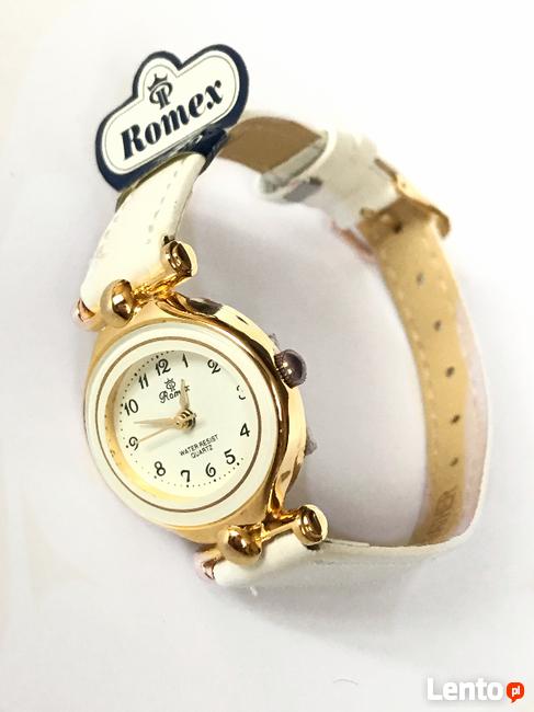 Biały zegarek komunijny Romex