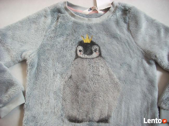 H&M Szara Bluza Włochata Korona NOWA 122 / 128