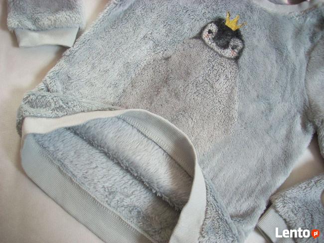 H&M Szara Bluza Włochata Korona NOWA 122 / 128