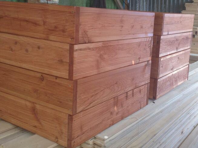 TARAS MODRZEWIOWY,DESKA RYFLOWANA,GŁADKA,CZĘSTOCHOWA TRANS.