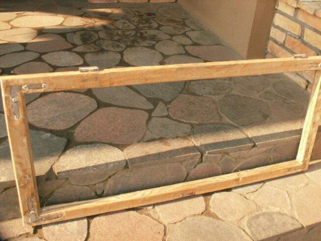 Rama okienna lustro aranżacja wnętrz obraz okno loft 52x114