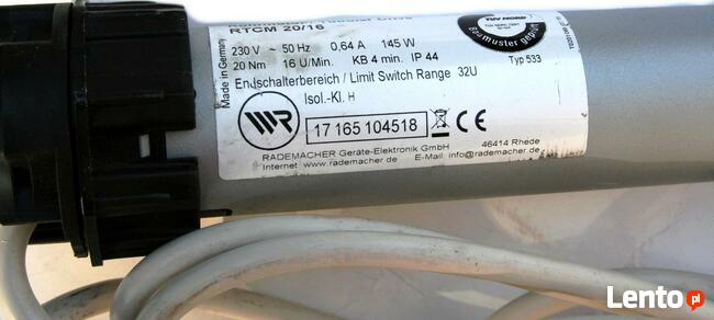 Silnik rurowy Rademacher RolloTube 20Nm Nowy