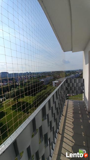 Siatka na balkon dla kota i na ptaki przeciw gołębiom