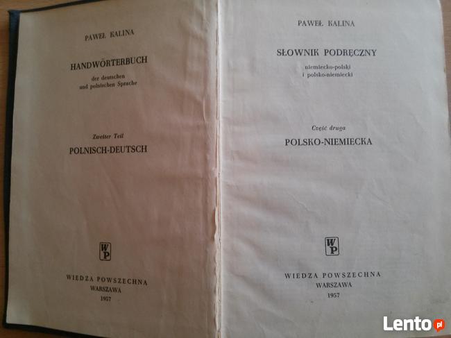 Podręczny słownik polsko-niemiecki Paweł Kalina 1957