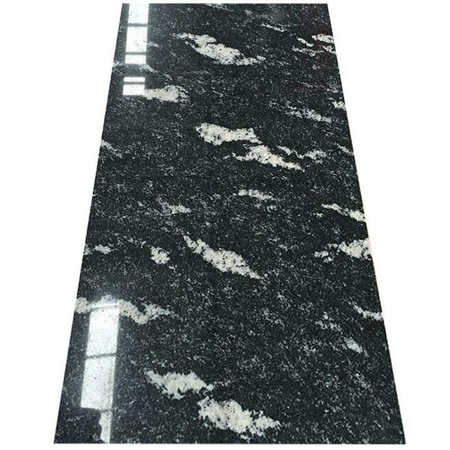 Płytki granitowe polerowane czarne 30,5x61 snow leopard