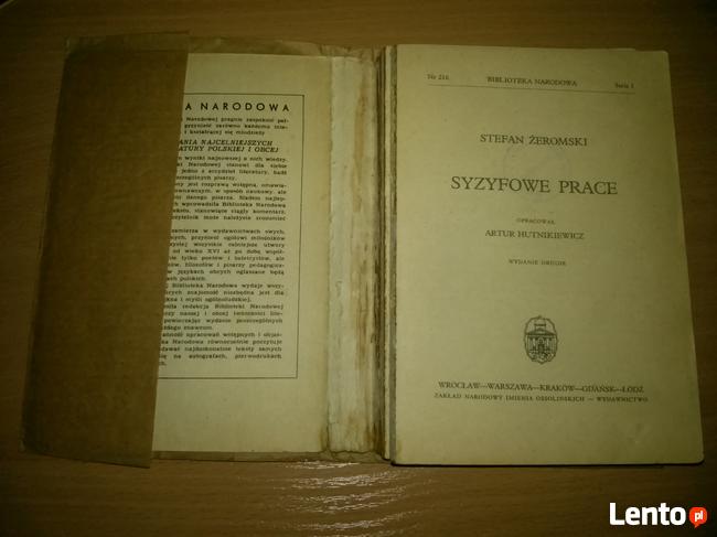 Książka Syzyfowe prace Stefan Żeromski 1984