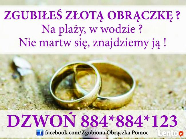 Zgubiona obrączka pomoc wykrywacz metalu metali