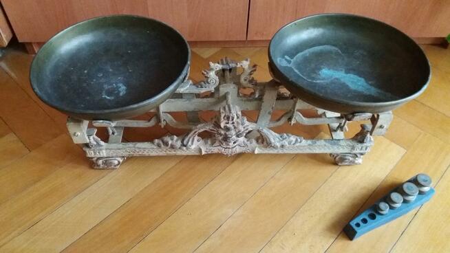 Waga szalkowa W.HESS LUBLIN 10 kg, antyk 100 lat