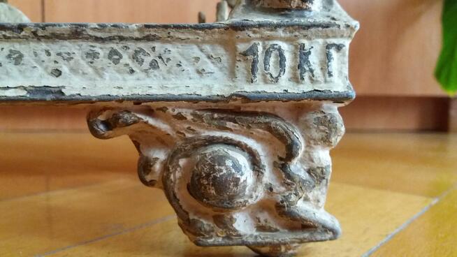 Waga szalkowa W.HESS LUBLIN 10 kg, antyk 100 lat