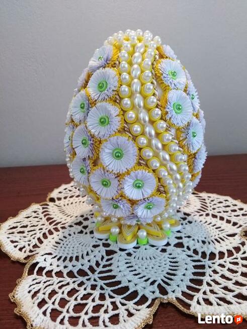 Jajka wielkanocne ręcznie robione quilling elegancki prezent