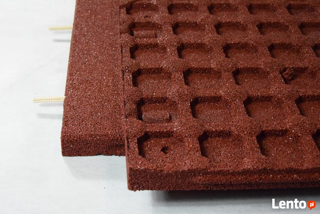 Płyta plac zabaw gumowa bezpieczna nawierzchnia HIC 1,5 red