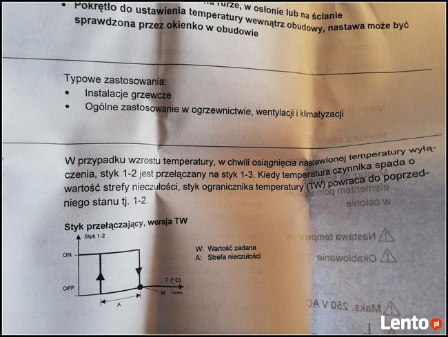 Termostat regulacyjny RAK-TW.1000B-H ; Siemens