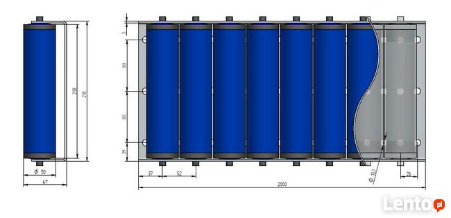 Listwa rolkowa typ 750 podziałka 52