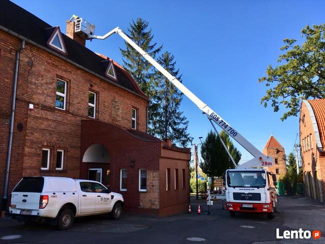 Podnośnik koszowy, zwyżka do 28 m, WYNAJEM