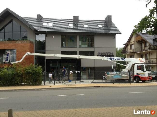 Podnośnik koszowy, zwyżka do 28 m, WYNAJEM