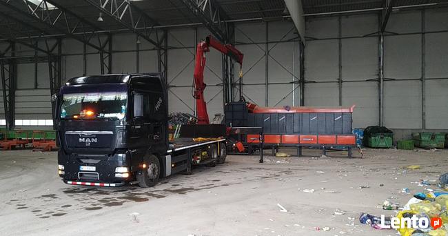 Transport HDS warszawa tir winda naczepa z wózkiem widłowym