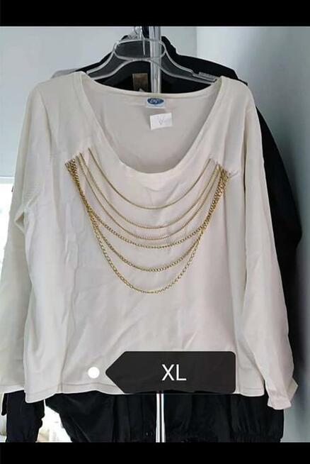 Białą bluzka XL