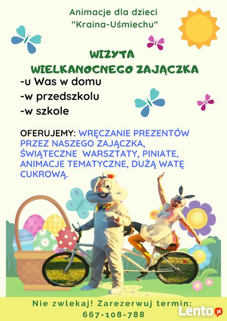 Wizyta Wielkanocnego Zajączka w domu, szkole, przedszkolu.