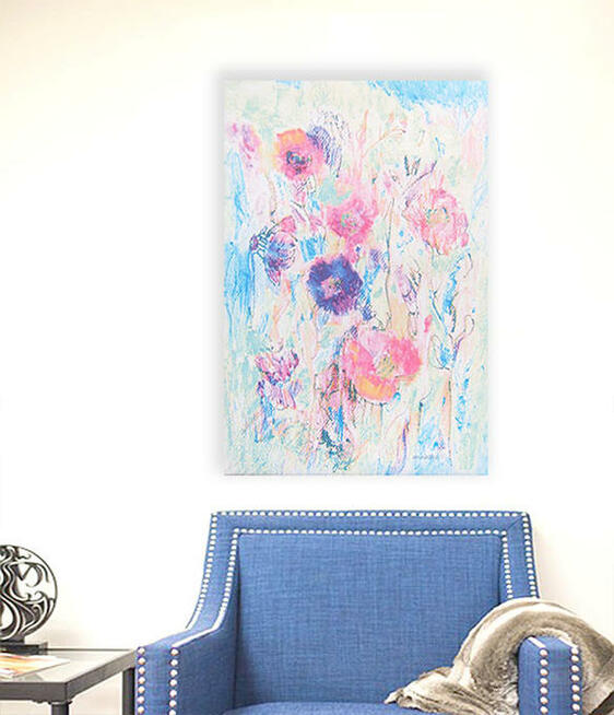 ładny obraz do sypialni, pastelowe kolory obraz nowoczesny