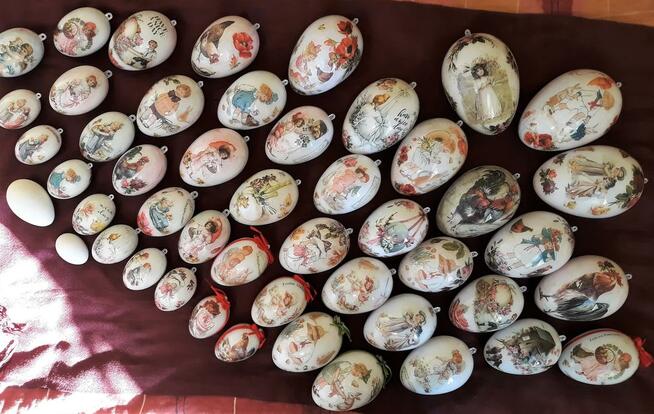 Jaja wielkanocne rękodzieło jajka gęsie wydmuszki kraszanki