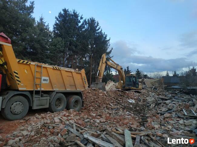 Rozbiórka wyburzenia koparka żwir