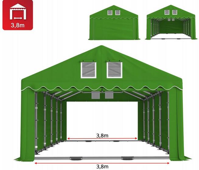Namiot PRESTIGE 5x10-2,6m magazynowy handlowy wiata garaż
