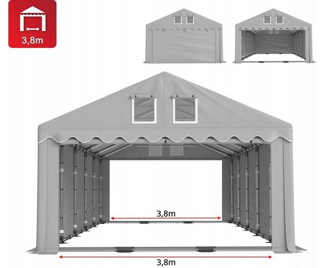 Namiot PRESTIGE 5x8-4m magazynowy HALA PRZEMYSŁOWA magazyn