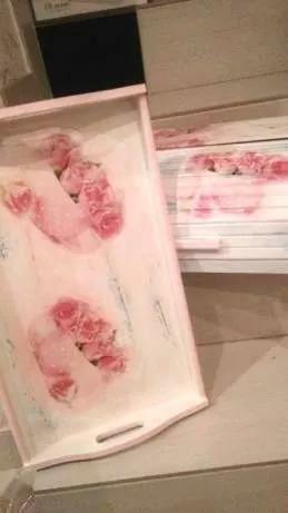 Chlebak drewniany zdobiony decoupage