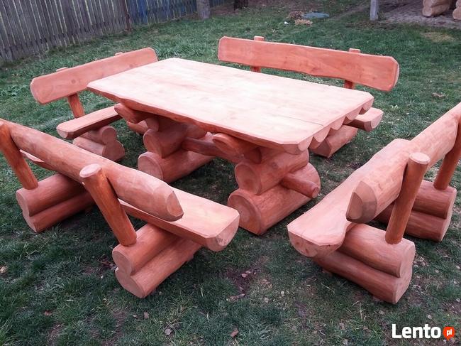 Meble ogrodowe z bala