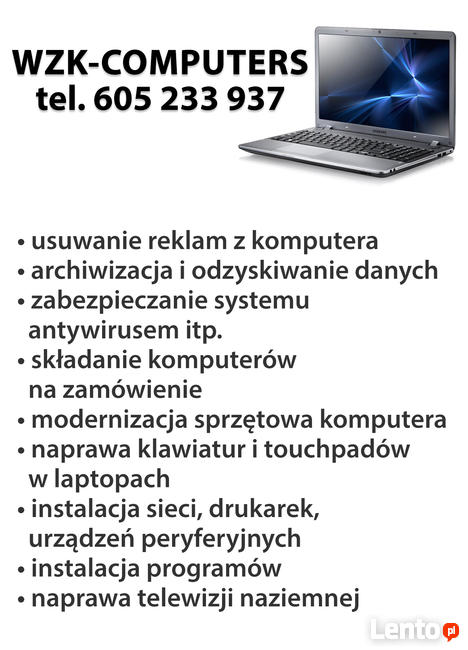 Serwis PC i Laptopy, Dojazd!