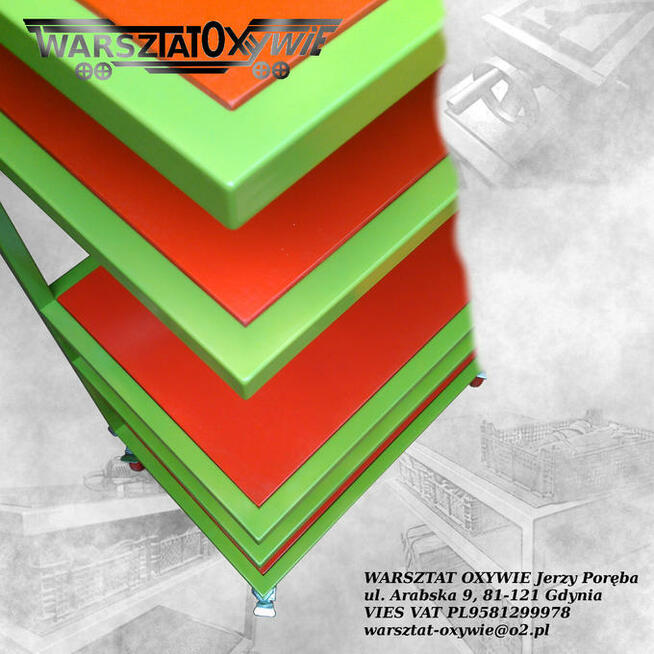 Metalowy Regał na Kółkach -Moss-