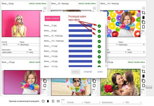 100sztuk 13x18 odbitek 80gr tylko na Lento z kodem Promocji