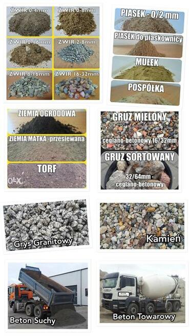 Piasek_Żwir_Beton_Ziemia_Kamień_Gruz_Grys- POZNAŃ i okolice.
