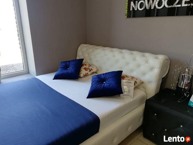 Najtaniej! Łóżko tapicerowane Chesterfield + 1 z 2 materacy!