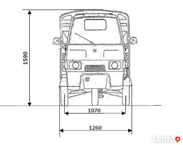 Piaggio Ape 50 Furgon Prosecco Pizza Van Jedzenie na wynos
