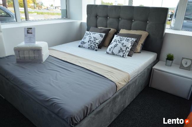 Pikowane łóżko Grey 140x200 + materac+ stelaż. Producent !!!