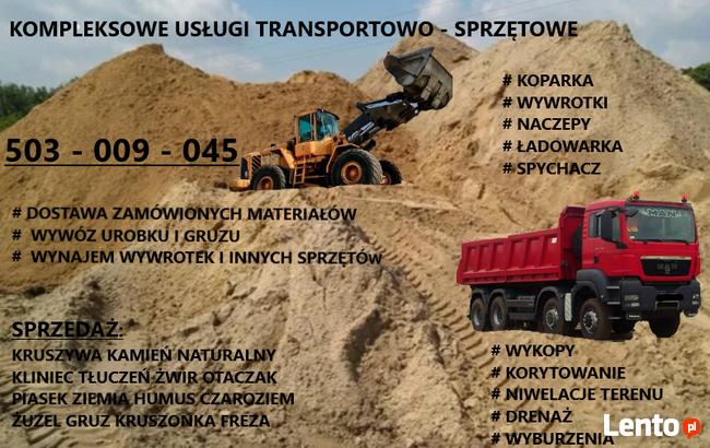 Transport Koparka Kruszywa Kamień Tłuczeń Kliniec Piasek Gru