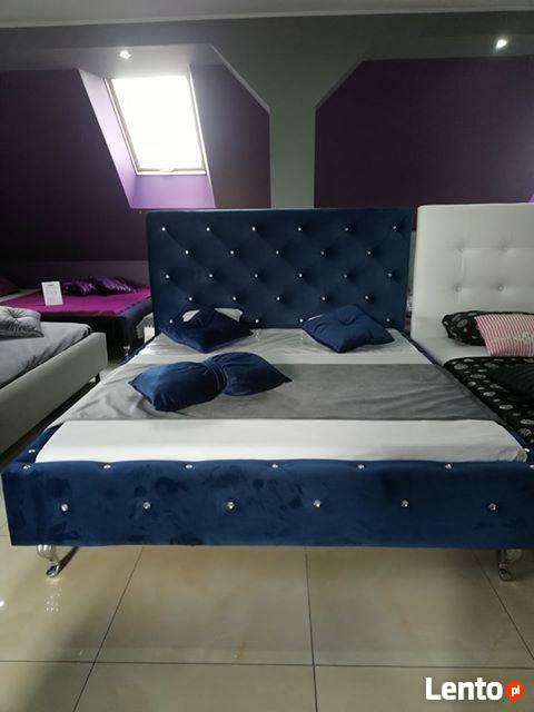 HIT Pikowane łóżko CARO 160x200 +materac i stelaż. Kolory !