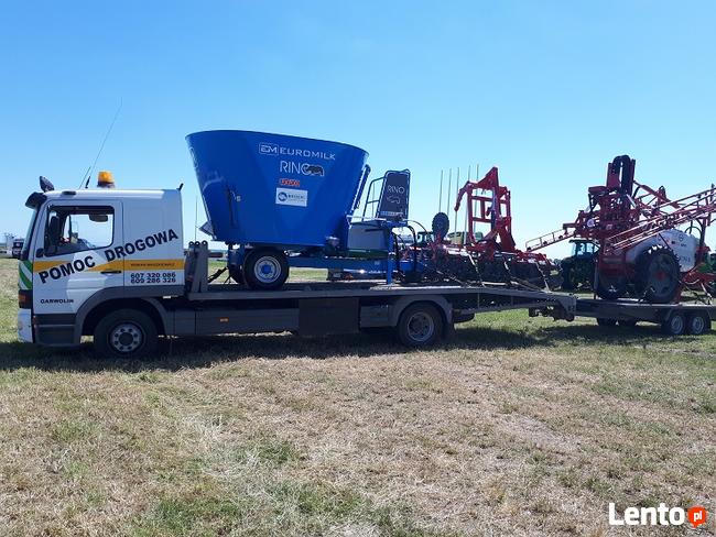 transport kombajnów traktorów koparek laweta pomoc drogowa