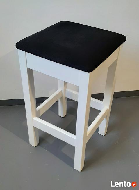 drewniany stołek barowy hoker biały stołki barowe hokery 60