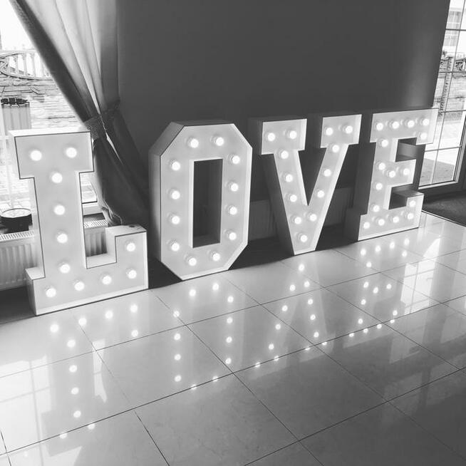 Napis MIŁOŚĆ LOVE na Wasze wesele! Trójmiasto