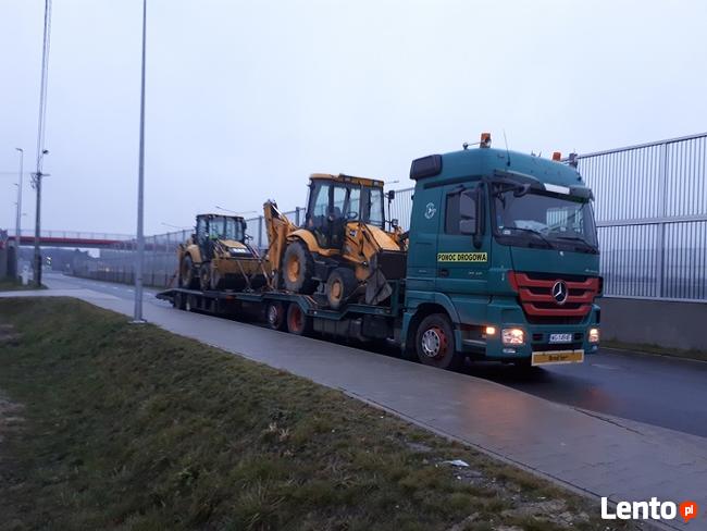 transport kombajnów traktorów koparek laweta pomoc drogowa